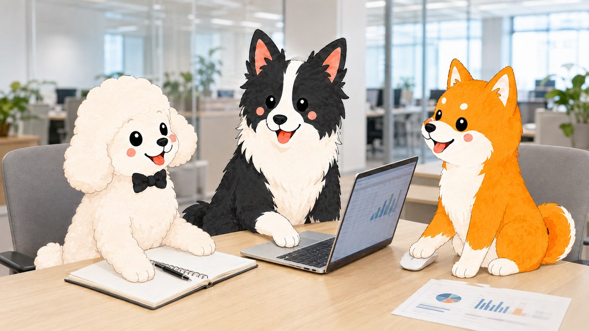 AI社員の犬3匹